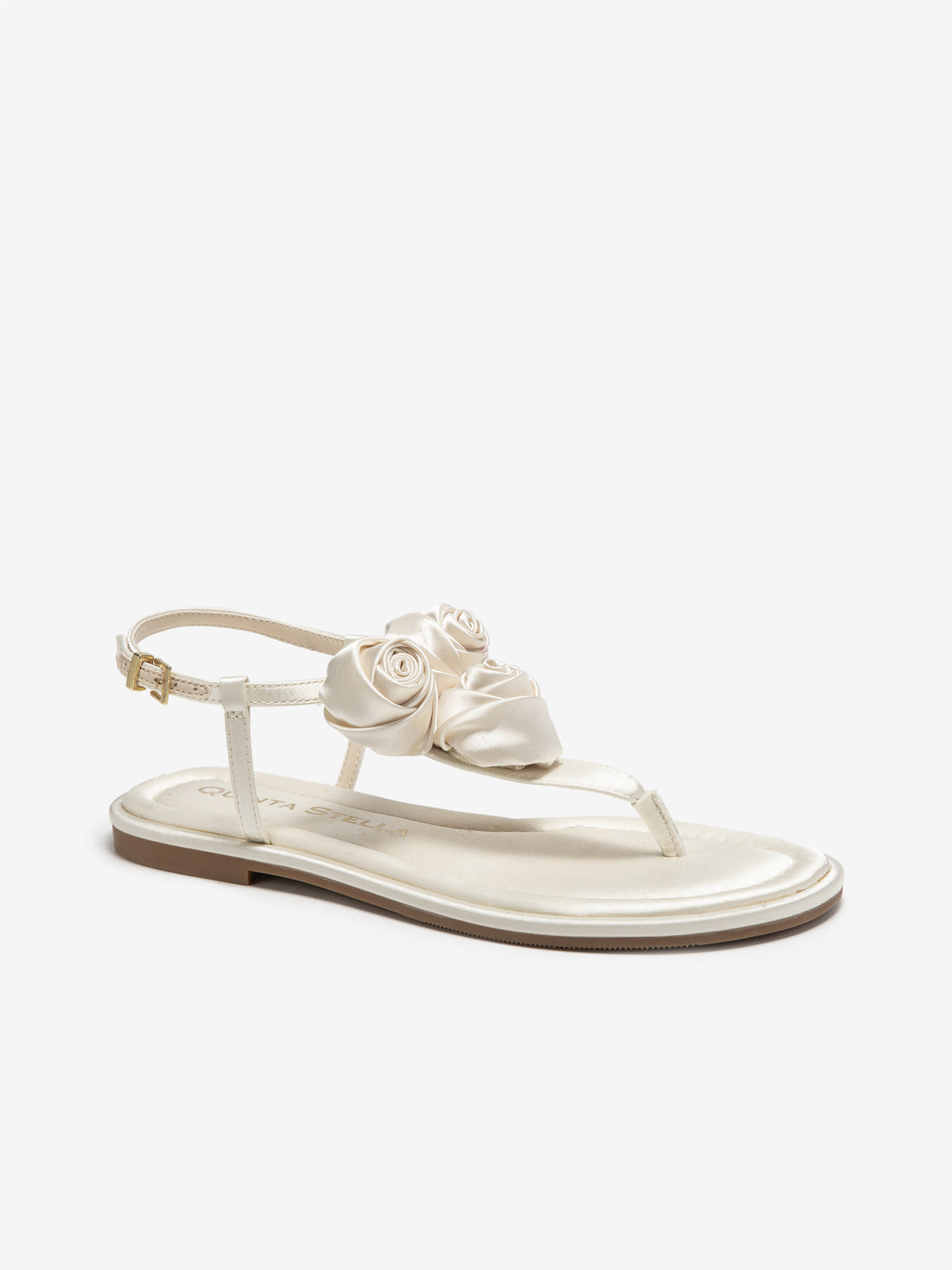 Floral Satin Thong Sandals