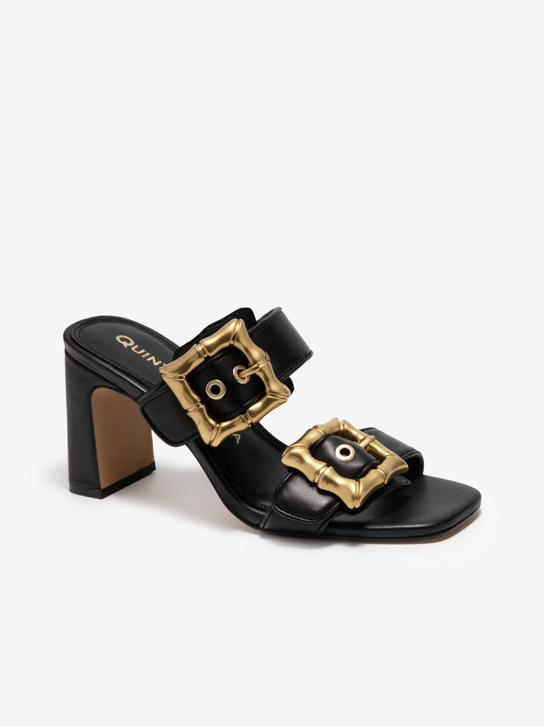 Maxi Buckle Leather Heels