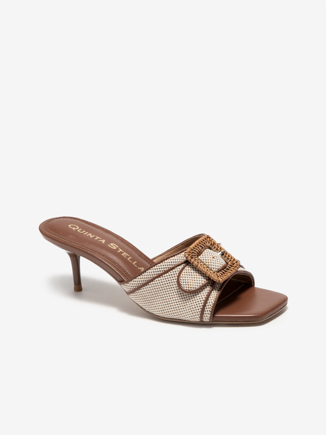 Woven Heels With Raffia Buckle