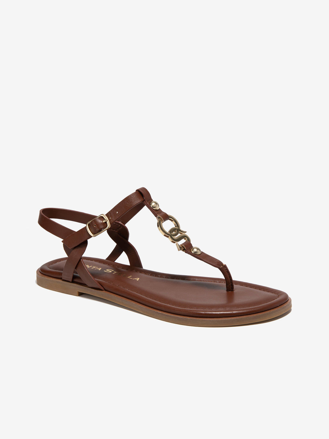 QS Metal Logo Thong Sandals 